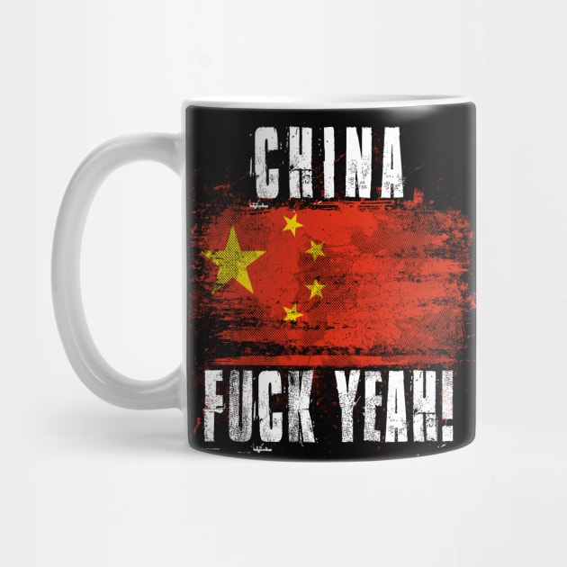 China Fuck Yeah! Wartorn Distressed Flag by Family Heritage Gifts